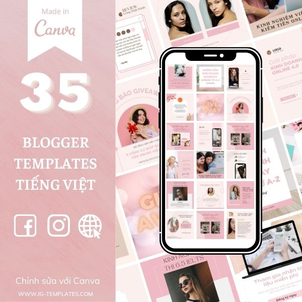 Mẫu thiết kế Blogger Instagram Templates