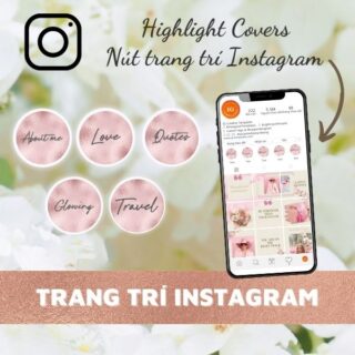 Nút Icon trang trí instagram highlight cover
