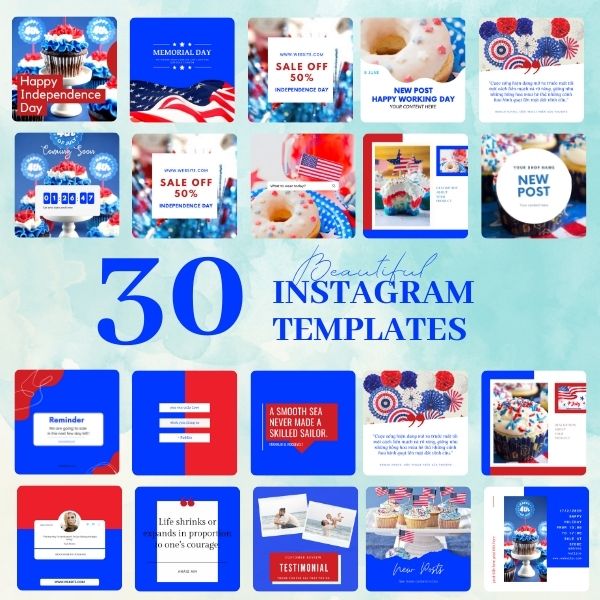 us independence day social templates
