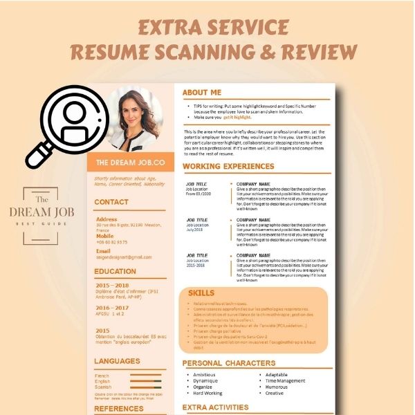 service writing resume