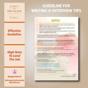guideline for writing and interview