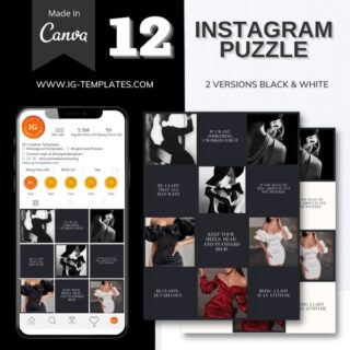 Instagram Puzzle Đen Trắng